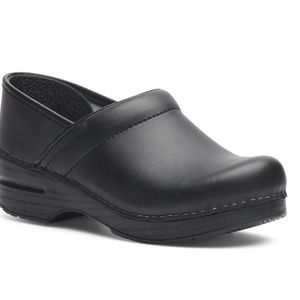 Dansko Professional Black Leather Clogs 39